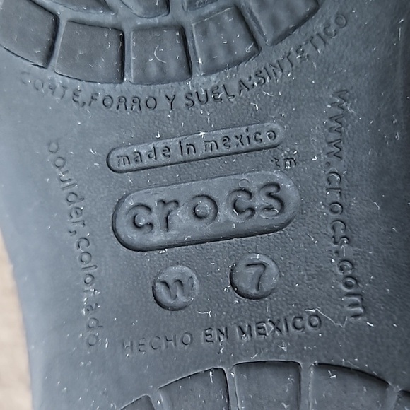 Crocs Mary Janes Black Slipon Flats Sz 7 Women's - Picture 4 of 4